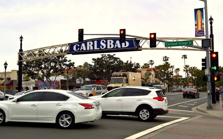 Carlsbad Welcome Street Sign