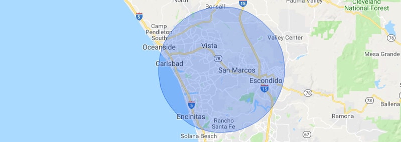 san diego north county service area map